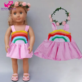 New Born Baby Doll Suknelė Drabužius 18 Colių Amerikos Lėlės Drabužiai Sijonas