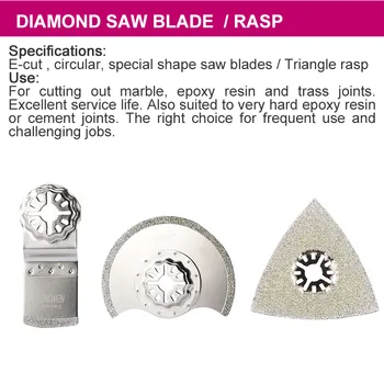 NEWONE Diamond Starlock Diskiniai, Švytuokliniai Pjūklų Triangle Dildė Multitool Flush Segmento Priedai pjauti