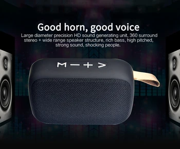 Nešiojamą Belaidį Bluetooth Garsiakalbį Soundbar Lauko Parama TF Kortele, FM Radijas, Aux HIFI žemų dažnių garsiakalbis