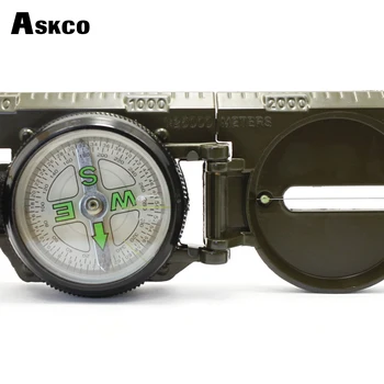 Nešiojamų Armijos Žalioji Lankstymo Objektyvas Kompasas Metalo Kariuomenės Žygiavimas Lensatic Kempingas Kompasas Karšto Pardavimo