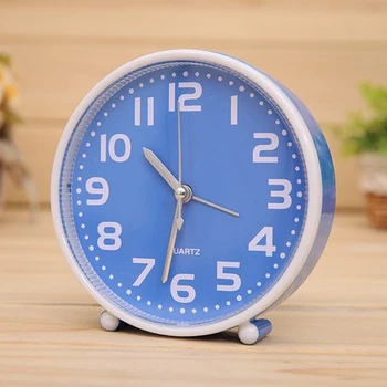 Nešiojamų Ne-tiksi Laikrodis-Žadintuvas 5 Colių Saldainiai spalvos Stalo Laikrodis su Nakties Šviesos Namų Stalo Dekoras