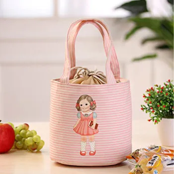 Nešiojamų pietūs maišą su raišteliu už gražias merginas terminis krepšys su izoliacija aušintuvas pietūs Bento Saugojimo Krepšys