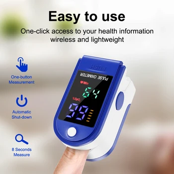 Nešiojamų Piršto Oximeter Skaitmeninį Piršto Pulse Oximeter LED Kraujo Deguonies Įsotinimo Metrų Piršto SPO2 PR Širdies ritmo Monitorius