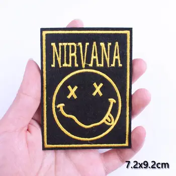 Nirvana Metalo Grupė Lopai Drabužių Hipių Roko Juostele Geležies Išsiuvinėti Pleistrai Aplikacijos Ant Drabužių Audinio Juostele Ženklelis