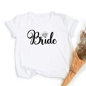 Nuotaka Bachelorette Šalis Brides Komanda Tarnaitė Garbės Vasaros Moterų marškinėliai Atsitiktinis Vestuvių Moterų Viršūnių Tees Camisetas Mujer