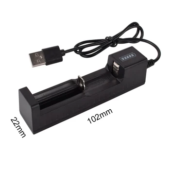 OCKERED Universaliųjų 1 lizdas Baterija USB Įkroviklis adapteris LED Smart Chargering už Įkraunamas Akumuliatorius Li-ion 18650 26650 14500
