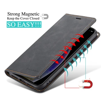 Odinis Magnetinis Flip Case for IPhone 12 Mini Xs Xr X 11 pro Max Piniginės Laikiklio Dangtelį 