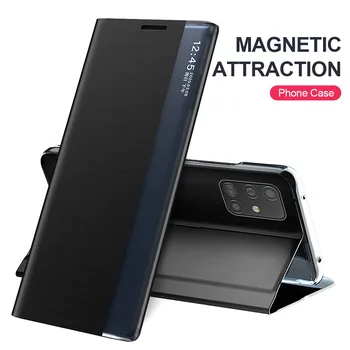Odinis Magnetinis Smart Apversti telefono dėklas Samsung Galaxy a21s a31 a51 a71 m21 m31 a50 a70 a20 a10 s a81 a91 Stovėti padengti samsun