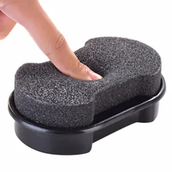 Odos Poliravimo Valymo skystis, vaškas šviečia Sponge polisher Batų Įkrovos maišelį sofa-1Pcs Black Shine Bateliai Brush Cleaner