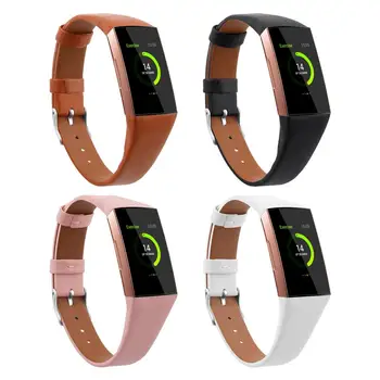 Odos Smart Watchband Diržu, Fitbit Mokestis 3 & Mokestis 3 SE natūralios Odos Juosta Dirželis Apyrankės Moterims, Vyrams, S/L