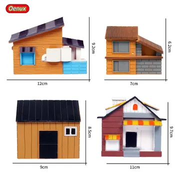 Oenux Namų Puošybai Aksesuaras Tree Farm House Modelis Išdėstymas Sodo Kraštovaizdžio Peizažas Miniatiūriniai Ūkio Gyvūnų Figūrėlių, Žaislai
