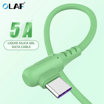 OLAF 5A USB C Tipo Kabelis USB-C Skysčio Greito Įkrovimo Mobiliojo Telefono USB Įkroviklio Laidą 