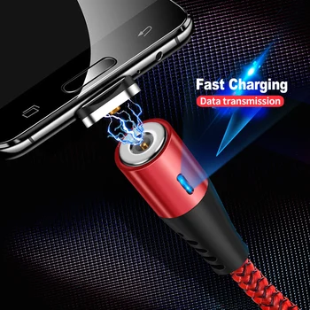 OLAF Apvalus Magnetinis Laidas iphone Xs max 7 8 plus Greito Įkrovimo Tipas C Micro Usb Laidą Samsung S9 S10 Mobiliojo Telefono Kabeliai