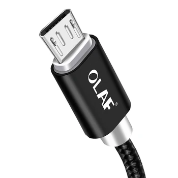 OLAF Nailono Tinklelio Micro USB Kabelį 1m/2m/3m/1.5 m/0,25 m Duomenų Sinchronizavimo USB Įkroviklio Laidą 