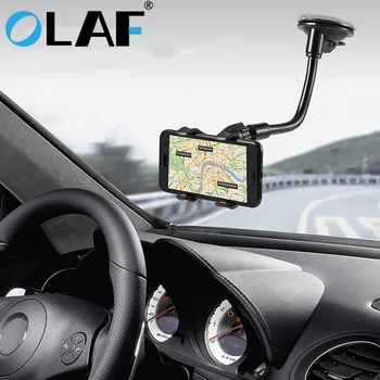 Olaf Telefono Automobilinį Laikiklį Lankstus 360 Laipsnių Sukimosi Mount prekinis, galinis Stiklo Mobiliojo Telefono Laikiklis, telefono Automobilinis Telefono Laikiklis GPS Support
