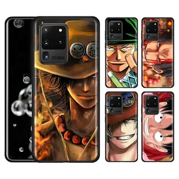 One Piece Anime Silikoninis Telefono dėklas Samsung Galaxy S21 Ultra S10 S10e 5G S20 FE S8 S9 Plus S7 Krašto Galinį Dangtelį Coque Fundas