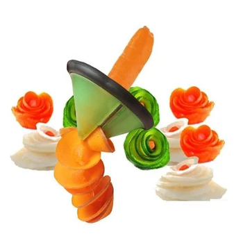ORGANBOO 1PC Kūrybos bulvių, morkų spiralės cutter piltuvėlio formos daržovių, vaisių skintų gėlių drožyba įrankis virtuvės dalykėlių