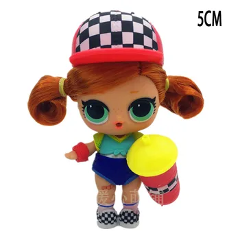 Originali LOL staigmena lėlės Originalus lols lėlės Plaukų lėlės Su priedais mergaitės žaislas dovanos, 5CM
