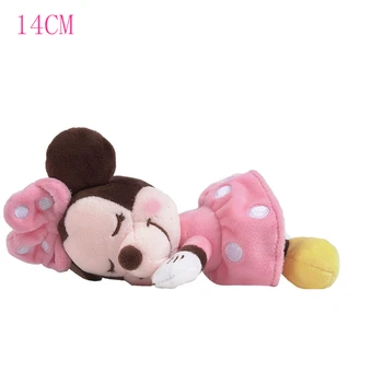 Originali Mados Disney Mickey Mouse Minnie Ančiukas Donaldas, Daisy Miega Gulint Pliušinis Lėlės Keychain Pakabukas Žaislas Mergina