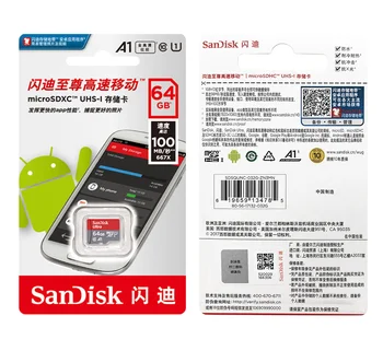 Originalios SanDisk Micro SD Kortelės Class10 TF Kortelė 16gb 32gb 64gb 128gb Max 98Mb/s atminties kortelę (microSD) + adapteris + kortelių skaitytuvas