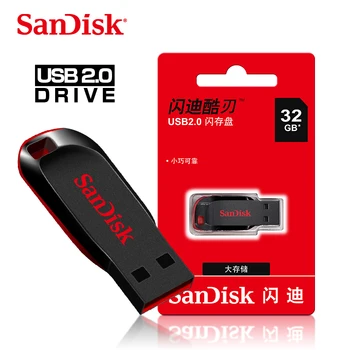 Originalios Sandisk Pen Ratai CZ50 USB Flash Diskas 128GB 32GB 64GB Didelės Spartos 16 GB 8 GB Atminties kortelė USB Mini U Diską, USB 2.0