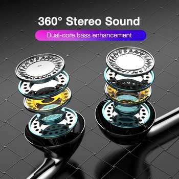 Originalus In-ear Ausines Laidines Ausines Su Mic Volume Control Ausinės Bass Stereo Ausinių Už Sumsung Xiaomi 