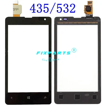 Originalus LCD Jutiklinis Ekranas Nokia Lumia 520 N520 430 435 530 532 Touch Panel Ekrano Jutiklis skaitmeninis keitiklis Išorinės Stiklo Objektyvas Juoda