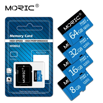 Originalus Moric Micro SD kortelė, Class 10 Atminties kortelę 128gb cartao memoria de TF kortelė 4GB 8GB 16GB 32gb 64gb 256 gb Free adapteris