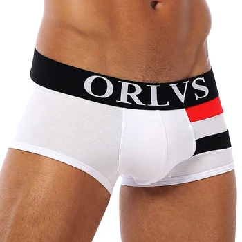 ORLVS Prekės Kvėpuojantis Vyrų Boksininkų Vyrų Apatiniai Vyriškos Kelnaitės Medvilnė Patogios apatinės Kelnės Vyrams Quick Dry Sleepwear OR06