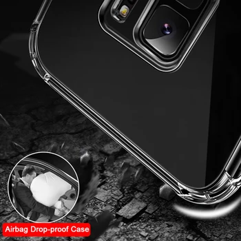 Oro pagalvė Anti-rudenį telefono dėklas ant Samsung Galaxy S10 Plius minkštos tpu atgal apima apie S10e S8 S9 Plus S 8 9 10 10e 10plus 3D coque