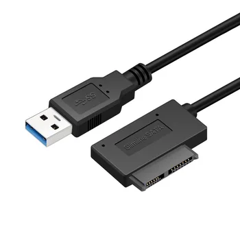 OULLX Sata į USB 3.0 7+6PIN 13Pin Adapteris Keitiklio Kabelį, Greitas Duomenų Transfe Nešiojamas Optinis įrenginys CD/DVD ROM Slimline Ratai