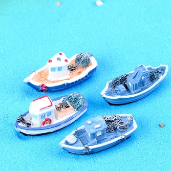 Pajūrio Jachta, Žvejyba, valtis Miniatiūrinės Statulėlės Apdailos pasakų sodas Akvariumo žuvų bakas vaikams žaislas duomenys dervos amatų TNB132