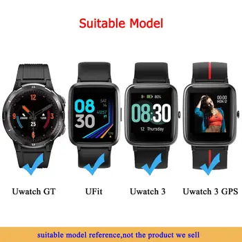 Pakeitimo Juostos Umidigi Ufit Smart Žiūrėti Dirželis Umidigi Uwatch 3 GPS Silikoninės Apyrankės Už Uwatch GT Apyrankę Reguliuoti