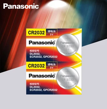 Panasonic Originalus 5vnt/daug cr 2032 Mygtuką Cell Baterijos 3V Monetos Ličio Baterija Žiūrėti Nuotolinio Valdymo Skaičiuoklė cr2032