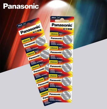Panasonic Originalus 5vnt/daug cr 2032 Mygtuką Cell Baterijos 3V Monetos Ličio Baterija Žiūrėti Nuotolinio Valdymo Skaičiuoklė cr2032