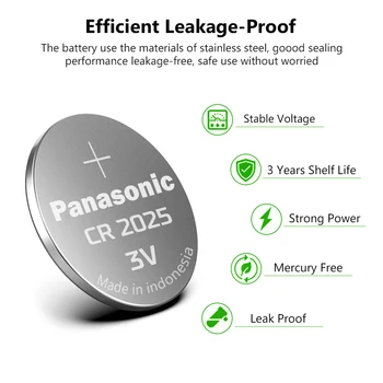 Panasonic Originalus cr2025 Mygtuką Elementų Baterijų 10VNT/DAUG cr 2025 3V Ličio Monetos Baterija LED Žibintai, Žaislai, Laikrodžiai