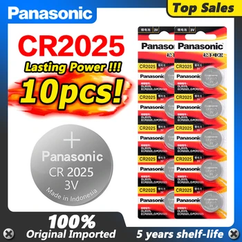 Panasonic Originalus cr2025 Mygtuką Elementų Baterijų 10VNT/DAUG cr 2025 3V Ličio Monetos Baterija LED Žibintai, Žaislai, Laikrodžiai