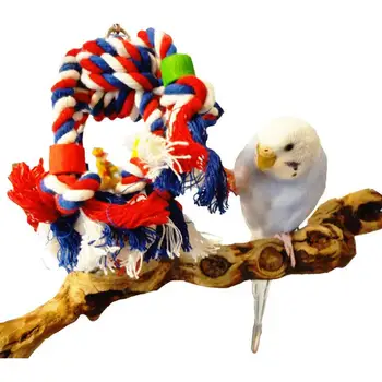 Papūga Žaislas Naminių Paukščių Kramtyti Virvę Juokinga Bite Atsparus Spalvinga Virvę Kūrybos Interaktyvus Paukštis Narve Žaislas Paukščiui Žaislas Letena Šlifavimo Paukštis