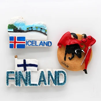 Pasaulio Turizmo šaldytuvas lipdukas Kopenhagos Prahoje Suomija Ispanija jautiskovotier Vokietija šaldytuvas aplinkosaugos ¾enklelis, šaldytuvo magnetų dovanos