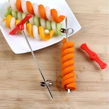 Patvarus, Rankiniu Voleliu Spiralės Slicer Ridikas Bulvių Įrankiai Daržovių Spiralės Cutter Virtuvės Vaisių Drožyba Virtuvės Įrankiai