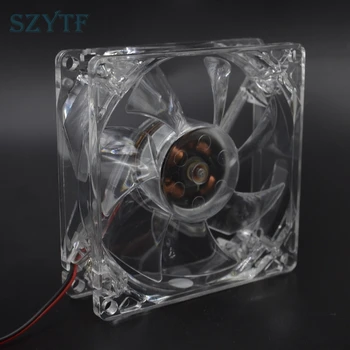 Pc kompiuteris atveju ventiliatorius aušinimo ventiliatorius bloko ventiliatorius 8025 8cm 80mm su LED žibintai, važiuoklės ventiliatorius 80*80*25