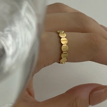 Peri'sBox Aukso Sidabro Spalvos Susiję Ratas Žiedai Apvalios Geometrinis Žiedai Moterims Minimalistinio Krovimas Žiedų Reguliuojamas 2020 Madinga