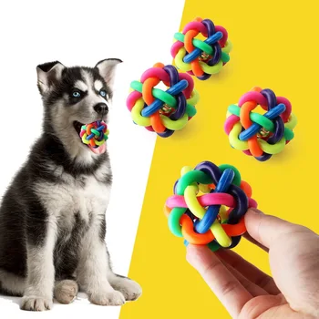 Pet Bell Garso Kamuolys Šunį Kramtyti Žaislas Šuo Reikmenys Naminių Reikmenys Multi-color Gumos Pet products