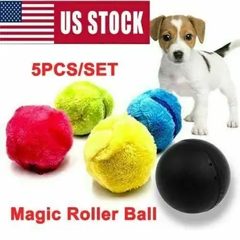 Pet Elektros Žaislas Kamuolys Magic Roller Ball Žaislas, Automatinė Roller Ball magija kamuolys Šuo, Katė Naminių Žaislų Reikia Naudoti Bateriją 5vnt/Set