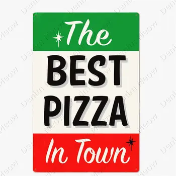 Pica Zonoje Apnašas Puikus Maistas Derliaus Metalo Pasirašyti Pub Baras Namų Puošybai Geriausias Naminis Plakatas, Italijos Pica Sienos Meno Plokštė N374