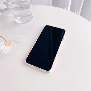 Pink gėlių modelio Telefono dėklas skirtas iphone 11 11Pro XR X XS Max SE 7 8 Plus Matte minkšto silikono tpu case cover 