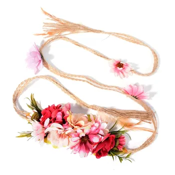 Pinksee Naujausias Prabangus Elegantiškas 8 Stilių Gėlių Juosmens Grandinės Moterų Ponios Bauda Suknelė, Diržas Nerijos Puošmena Madinga Papuošalai
