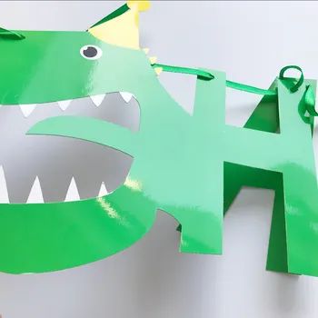 Pirmojo Gimtadienio Dinozaurų Tematikos Reklama Su Gimtadieniu Dinozaurų Girliandą Fags Baby Shower Gimtadienio Dekoracijos Vaikams