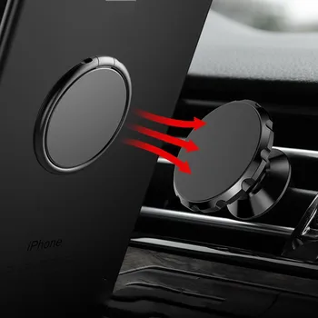 Piršto Žiedą Mobiliojo Telefono Stovas 360 Magnetas Automobilinis Laikiklis IPhone 