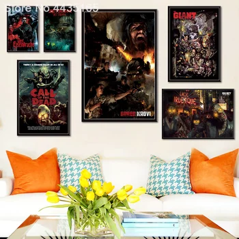 Plakatai ir Spausdina Call Duty Black Ops Zombies Karšto Žaidimas Plakatas Sienos Meno Nuotrauką Drobė, Tapyba Apdailos Šiuolaikinės
